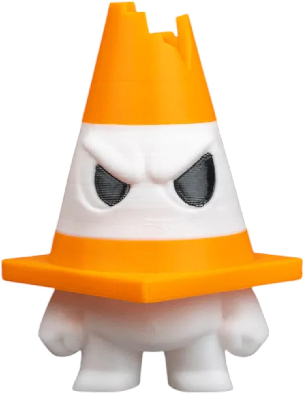 Anty Figurine by Cone-tained - Quirky Angry Traffic Cone Character for Desk or Collector Shelf | 3D Printed in Canada