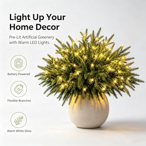 Lighted Artificial Pine Tree with Twinkling Lights - 5/10 Pines Decor