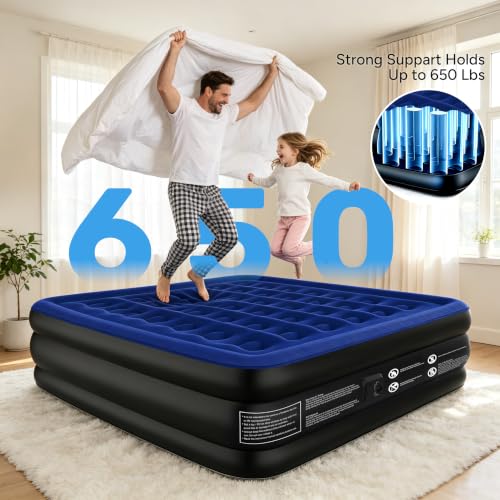 Full Size Air Mattress with Built-in Pump - 18 Inch Raised Inflatable Bed - Twin