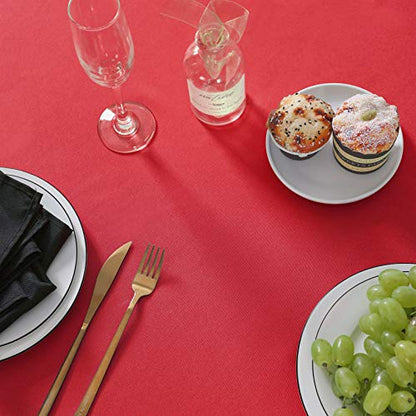Rectangle Tablecloth 60x120 Inch Washable Polyester for Weddings & Events - Red