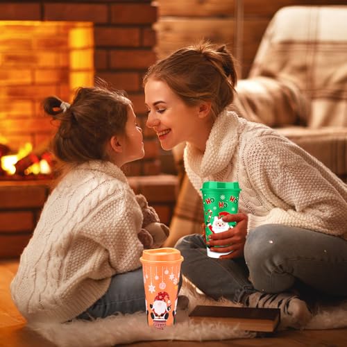 72 Pack Christmas Coffee Cups Gifts Bulk - Snowman & Reindeer Variations
