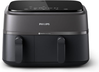 Philips Dual Basket Air Fryer - Versatile 9.5QT Touchscreen Cooking | Healthy 2-Drawer Design