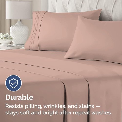 King Standard Pillow Cases - Soft Hotel Quality Covers for Comfy Bedding | Set of 4 - Mauve