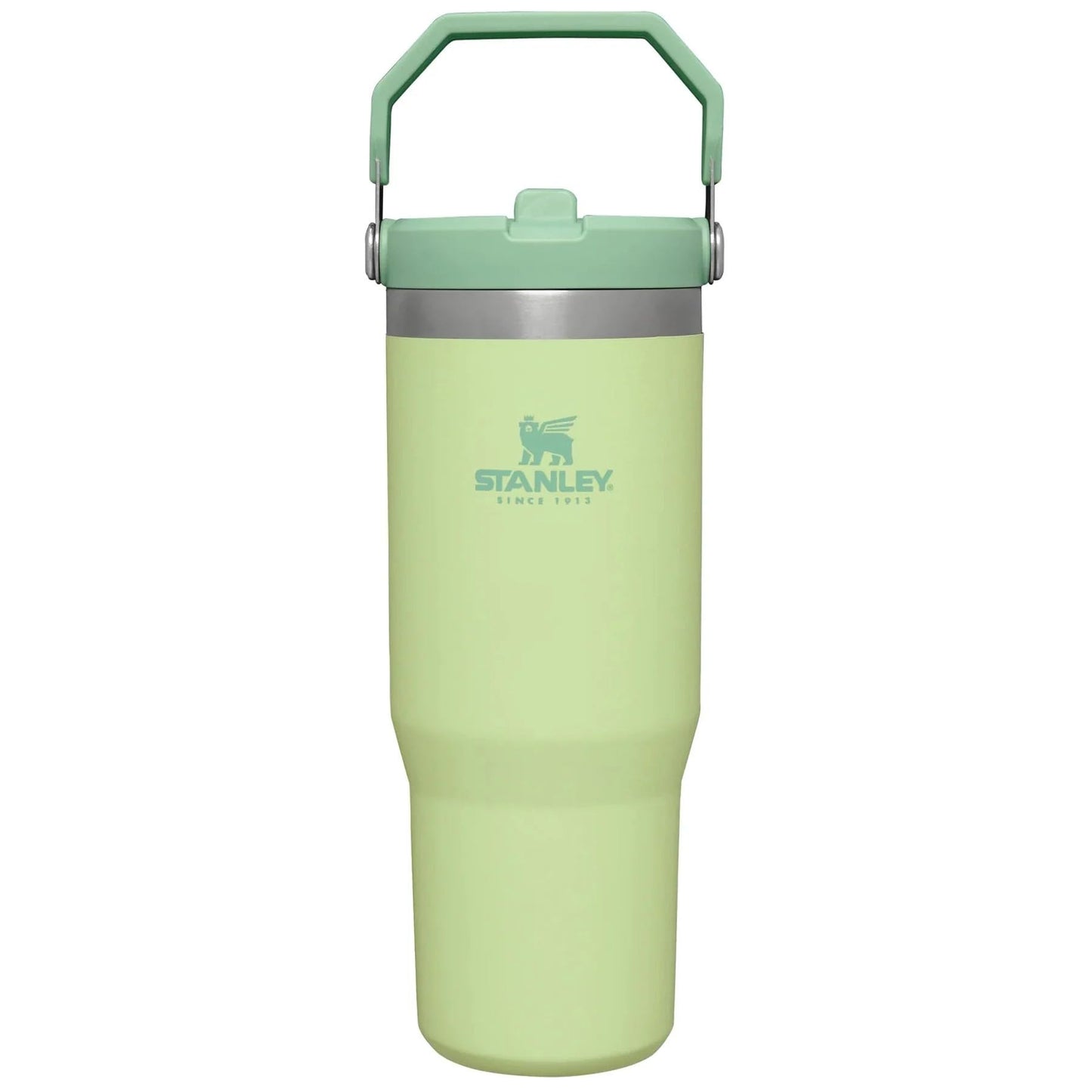Stanley IceFlow Flip Straw Tumbler with Handle 30 oz | Twist On Lid and Flip Up Straw | Leak Resistant Water Bottle | Insulated Stainless Steel |BPA-Free | Citron