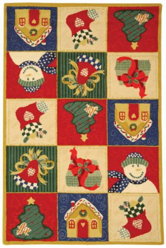 Safavieh Chelsea Wool Area Rug 3x5 White & Multi Farmhouse Style - HK274A