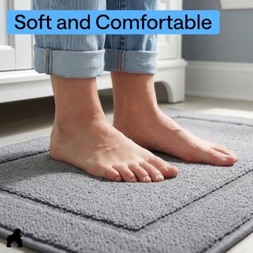 Gorilla Grip Kitchen Rug 30x20 Gray - Non-Slip Floor Mat for High Traffic