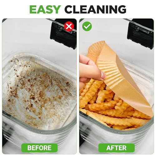 NutriChef 50-pcs Air Fryer Paper Liners - Square Disposable Parchment Liner | Non-Stick, Oilproof & Waterproof | Fits 5.8 QT Glass Pot | Airfryer Liners for Air Fryers, Ovens, Grilling & Baking