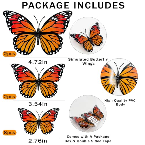 12 Pcs Monarch Butterfly Decor Set for Dia De Los Muertos & Ofrenda