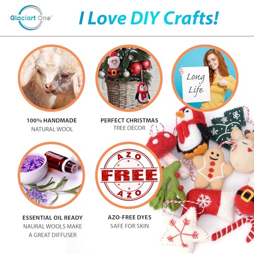 Christmas Felt Ornaments Set of 10 with Oil Diffuser - Mix