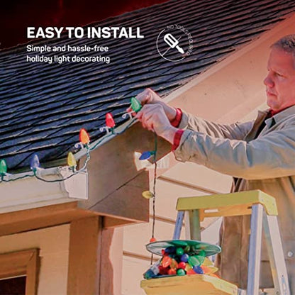 All-Purpose Holiday Light Clips Set of 400 - Gutter & Shingle Mounting