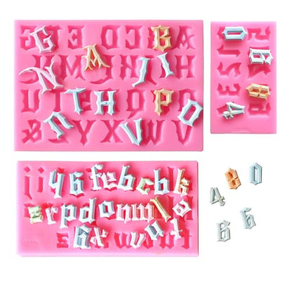 Silicone Letter and Number Molds for Baking & Cake Decoration