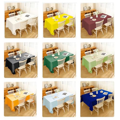 Light Purple Plastic Tablecloth 2 Pack 54 x 108 Inch Disposable Waterproof Cover
