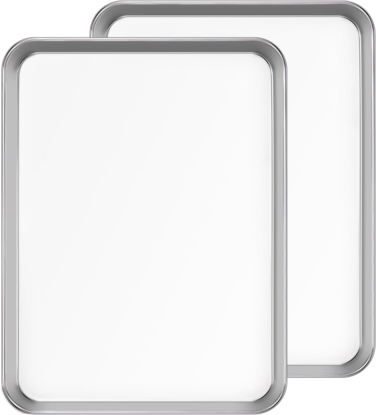 Skiennix Baking Sheet Set - 18-Inch Commercial Grade Stainless Steel Pans | Non-Toxic, Rust-Free, Easy Clean
