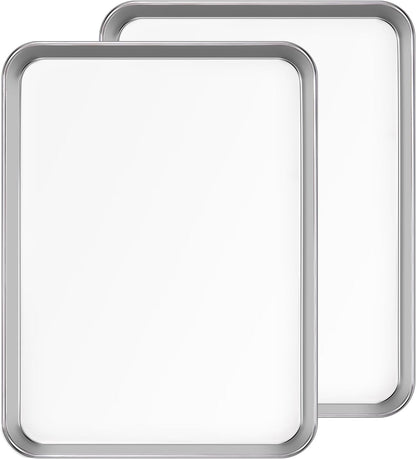 Skiennix Baking Sheet Set - 18-Inch Commercial Grade Stainless Steel Pans | Non-Toxic, Rust-Free, Easy Clean