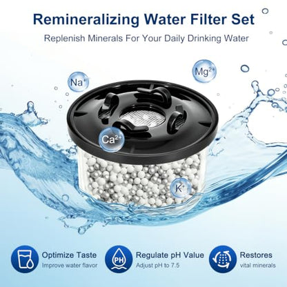 Mineral Filter Set Compatible with Bluevua RO100RO Water Systems - 3-Pack