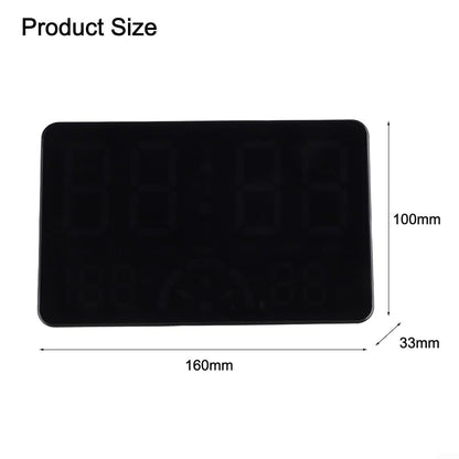 LED Wall Clock with Large Display - Temperature & Humidity Monitor, Wall or Desk Mount (Orange) - Yunnesdre