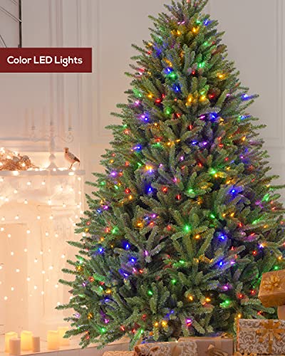 4.5FT Artificial Pre-Lit Christmas Tree with Remote Control - Blue Fir with Dual Color LED Lights