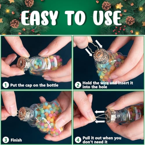 Silver 5/8 Inch Christmas Ornament Caps - 100 Pack Replacement Metal Hangers