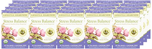 Lifestyle Awareness Teas, Caffeine Free Stress Balance Tea, 20 Count