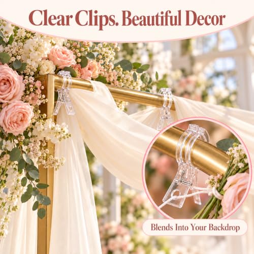 Clear Balloon Arch Clips 3.54 Inch Pack for Decorations No Tape or Glue