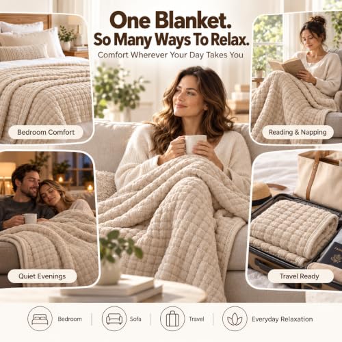 6-Layer Cotton Muslin Blanket - Gray 90x90in, Lightweight & Breathable