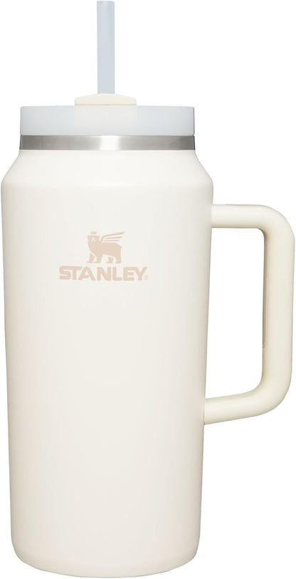 STANLEY Quencher H2.0 Tumbler - 64 oz Insulated Stainless Steel Cup with Handle & Straw | BPA-Free Cream