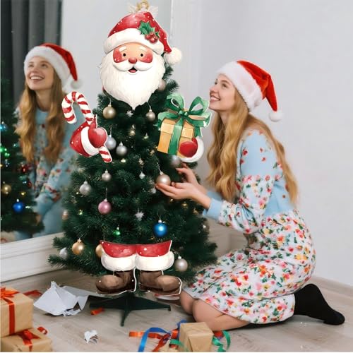 Soulchen Santa Claus Christmas Tree Topper - 4 Pcs Holiday Decor, Variation: Santa Claus
