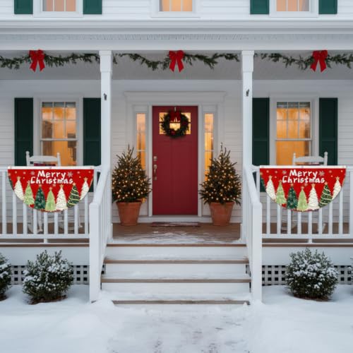 Colorful Christmas Tree Flag Set - 2.5 x 5 ft Holiday Banner with Carnival Design - Variation of Colorful-11