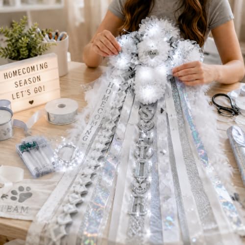 White LED String Lights for Homecoming Mums & Decorations - 6 Pack