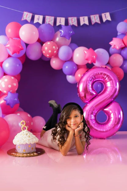 Skiennix 40-Inch Hot Pink Balloon Number 7 - Perfect for Birthdays, Engagements & Graduations