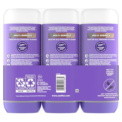 Swiffer PowerMop Floor Cleaning Solution with Lavender Scent, Triple Pack