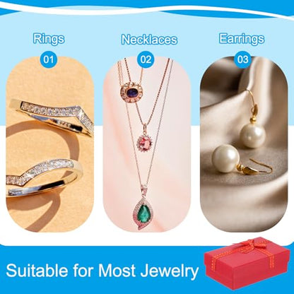 120 Pcs Jewelry Gift Boxes with Lid Ribbon Small Packaging Gift Box Set