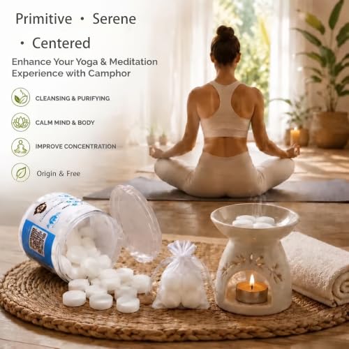 Natural Camphor Balls 70G Pack - Pure Incense, Aromatherapy & Ritual Use