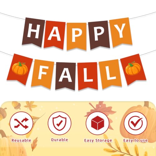 Fall Party Decorations Set for Thanksgiving Harvest - Actilize, 23-Piece Fall Theme