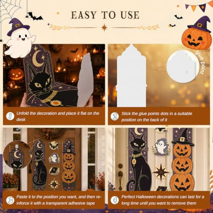 Halloween Door Decorations Set - Large Cutouts for Home & Party Decor