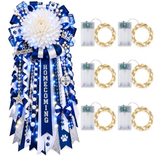 White LED String Lights for Homecoming Mums & Decorations - 6 Pack