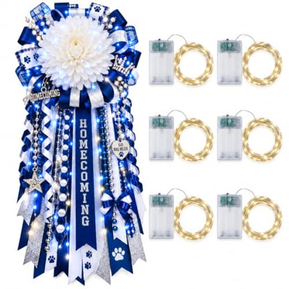 White LED String Lights for Homecoming Mums & Decorations - 6 Pack