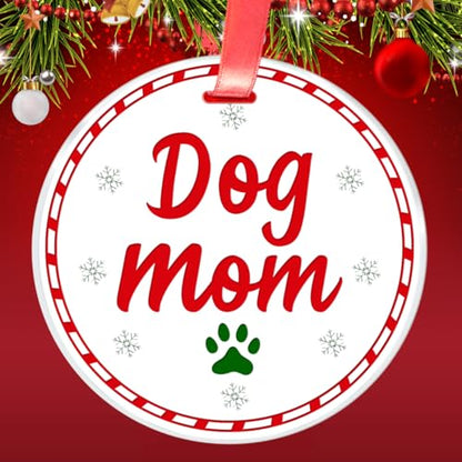 Dog Mom Christmas Ornament - Holiday Keepsake for Mom Girlfriend Wife