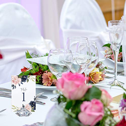 Clear 24pcs Diamond Place Card Holders Stands for Weddings & Events
