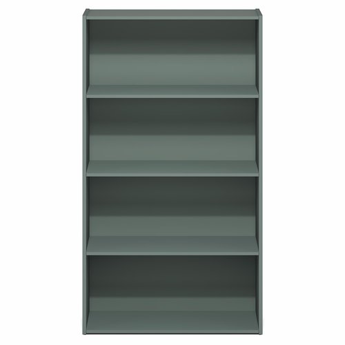Furinno PASIR Book Shelf, 4-Tier Bookshelf, Bookcase, 9.4" x 23.6" x 41.7", for Living Room, Bedroom, Home Office, Sage Green