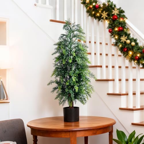 Bailikang 3ft Artificial Norfolk Pine Tree - Premium Christmas Tree with Realistic Branch Tips, Easy Setup, Holiday Decor