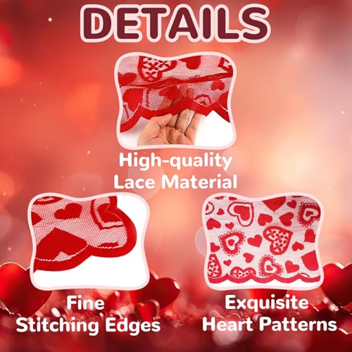 Valentine's Day Decor Red Lace Table Runner 13x72 Inch for Wedding & Romantic Events - Variation of THIS listing