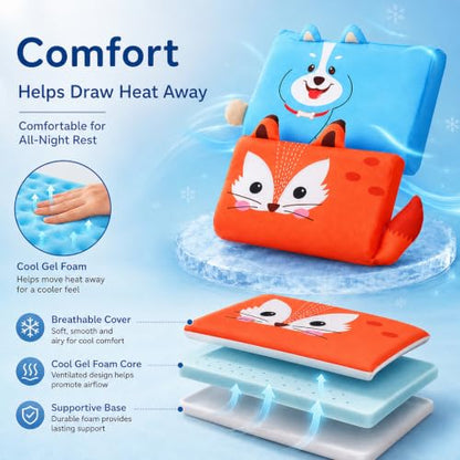 Unicorn Calming Cooling Neck Support Pillow with Soft Animal Design