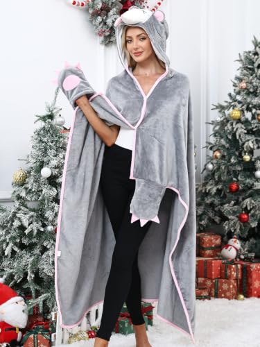 Possum Gifts for Women Cozy Wearable Blanket Hoodie - Funny Christmas Gift