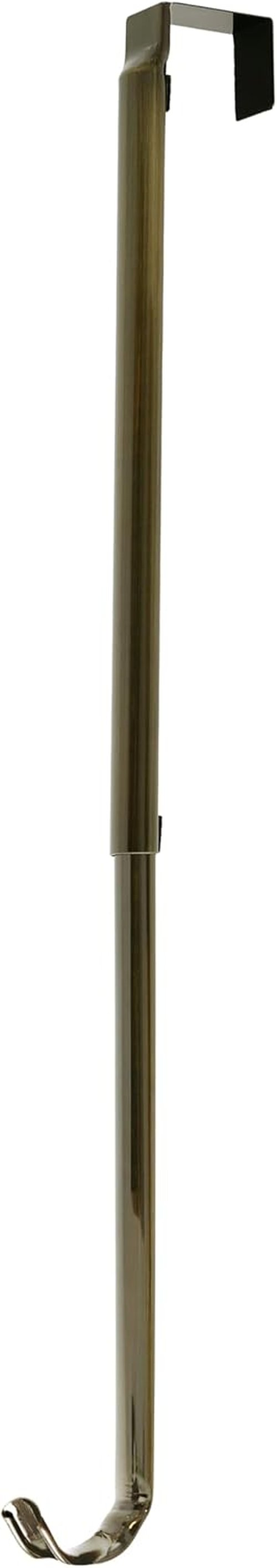 Haute Decor Adjustable Wreath Hanger - Premium Over The Door Design Holds Up to 30 Pounds | Antique Brass