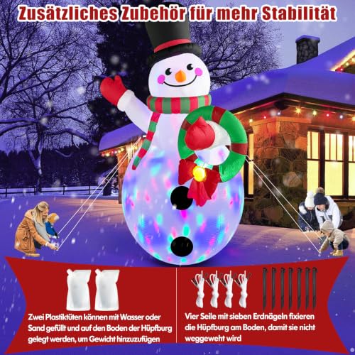 Danxilu 14FT Christmas Inflatable Snowman with LED Lights - Outdoor Holiday Decor