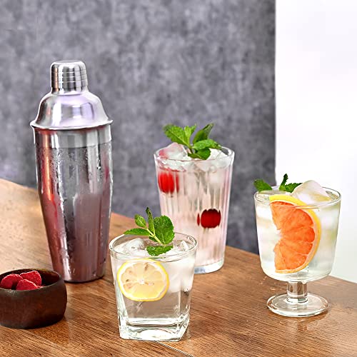Cocktail Shaker and Jigger Set - 24oz & 2oz Bartender Barware Kit