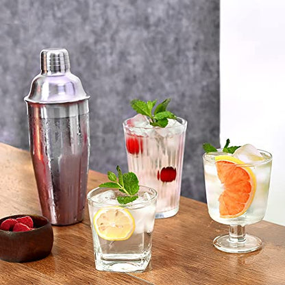 Cocktail Shaker and Jigger Set - 24oz & 2oz Bartender Barware Kit