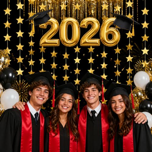 Gold Star Garland Decorations 8PCS 105FT Party Hanging String - Variation 01-Gold