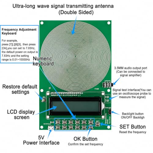 Adjustable Frequency Generator Machine for Brainwave and Therapy Use - 0.01Hz-100kHz